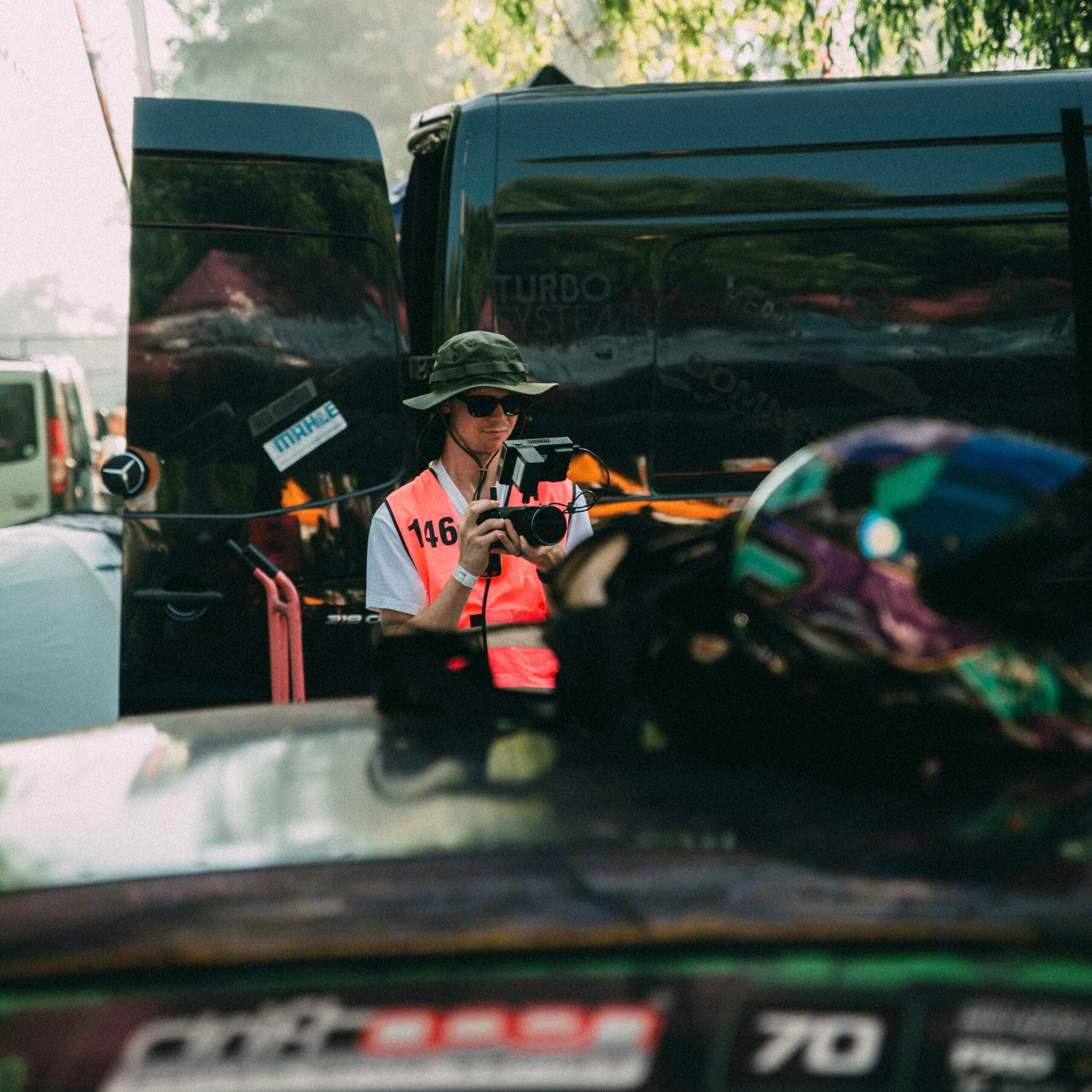 Filmavimo proceso akimirka