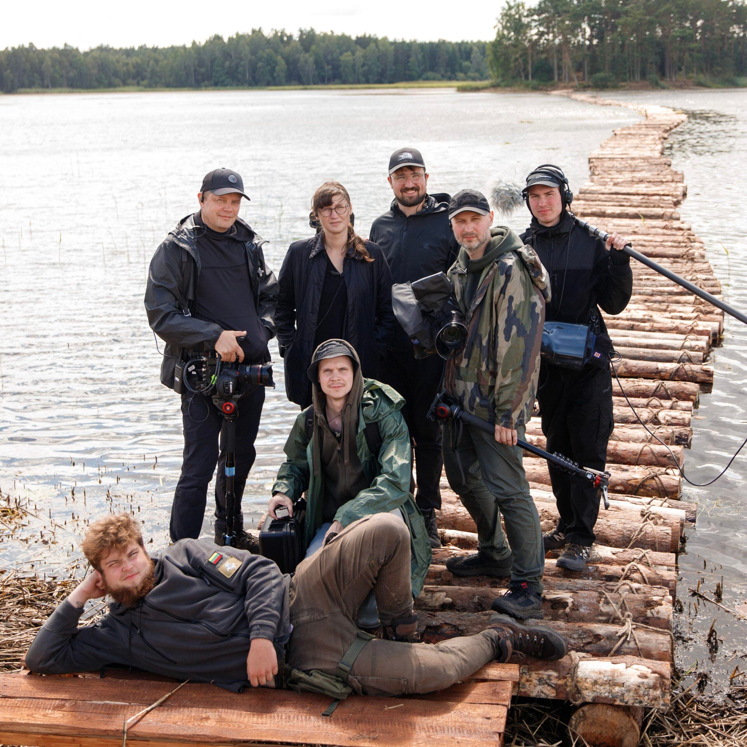 Filmavimo proceso akimirka