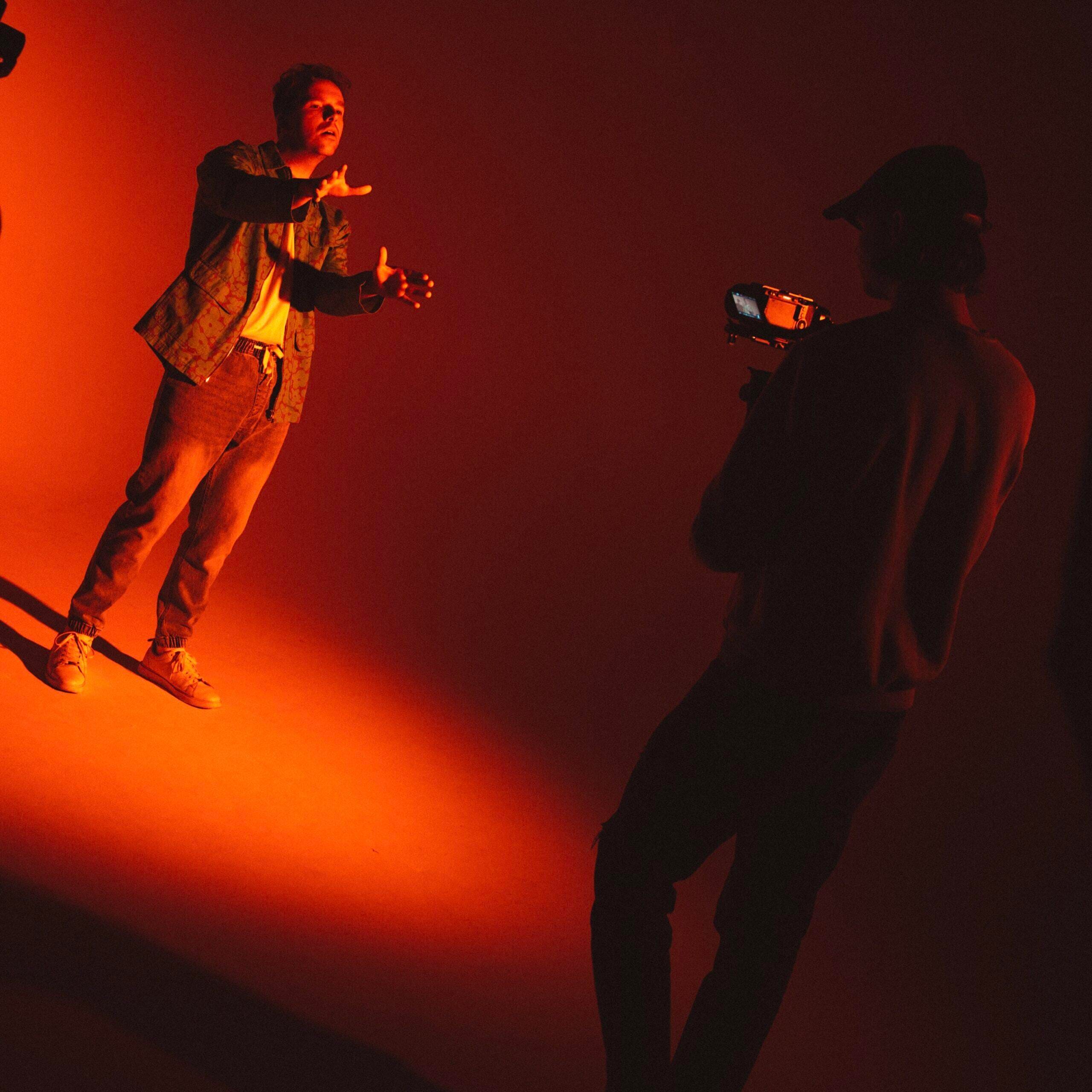 Filmavimo proceso akimirka